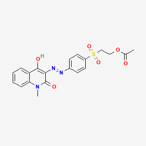 2-(4-Hydroxy-1-methyl-2-oxo-3(1H)-quinolylazo-(p-phenylene)sulphonyl)ethyl acetate