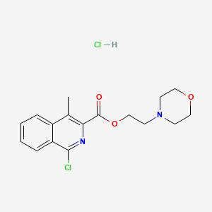 3-Isoquinolinecarboxylic acid, 1-chloro-4-methyl-, 2-(4-morpholinyl)ethyl ester, monohydrochloride