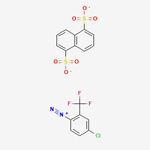 4-chloro-2-(trifluoromethyl)benzenediazonium;naphthalene-1,5-disulfonate