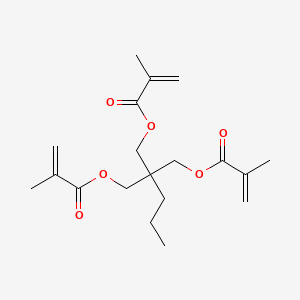 molecular formula C19H28O6 B15181862 2-(((2-Methyl-1-oxoallyl)oxy)methyl)-2-propyl-1,3-propanediyl bismethacrylate CAS No. 85391-84-0