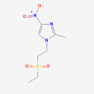 molecular formula C8H13N3O4S B151819 1H-咪唑，1-(2-(乙基磺酰基)乙基)-2-甲基-4-硝基- CAS No. 25459-12-5
