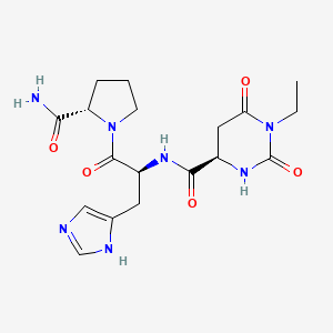 (4R)-N-[(2S)-1-[(2S)-2-carbamoylpyrrolidin-1-yl]-3-(1H-imidazol-5-yl)-1-oxopropan-2-yl]-1-ethyl-2,6-dioxo-1,3-diazinane-4-carboxamide