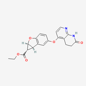 (1S,1aS,6bR)-ethyl 5-((7-oxo-5,6,7,8-tetrahydro-1,8-naphthyridin-4-yl)oxy)-1a,6b-dihydro-1H-cyclopropa[b]benzofuran-1-carboxylate