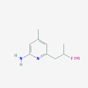 molecular formula C9H13FN2 B15182137 6-(2-(Fluoro-18F)-propyl)-4-methyl-2-pyridinamine CAS No. 1146620-79-2