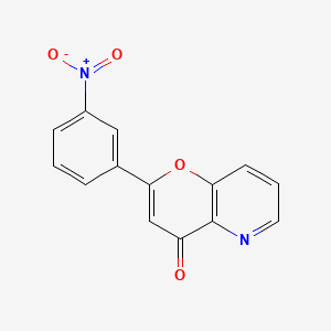 4H-Pyrano(3,2-b)pyridin-4-one, 2-(3-nitrophenyl)-