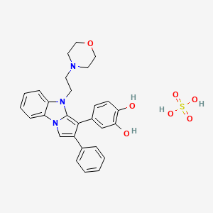 4-[4-(2-morpholin-4-ylethyl)-2-phenylpyrrolo[1,2-a]benzimidazol-3-yl]benzene-1,2-diol;sulfuric acid