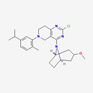 2-chloro-6-(5-isopropyl-2-methylphenyl)-4-((1R,3r,5S)-3-methoxy-8-azabicyclo[3.2.1]octan-8-yl)-5,6,7,8-tetrahydropyrido[4,3-d]pyrimidine