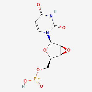 2,4(1H,3H)-Pyrimidinedione, 1-(2,3-anhydro-5-O-(hydroxyphosphinyl)-beta-D-lyxofuranosyl)-