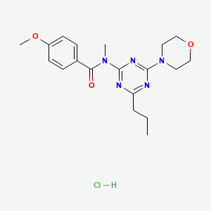 Benzamide, 4-methoxy-N-methyl-N-(4-(4-morpholinyl)-6-propyl-1,3,5-triazin-2-yl)-, monohydrochloride