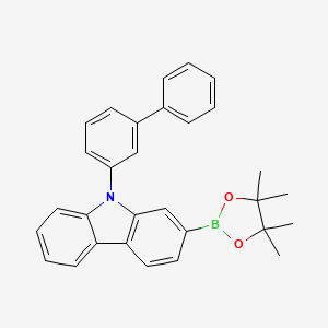 2-(4,4,5,5-Tetramethyl-1,3,2-dioxaborolan-2-yl)-9-([1,1'-biphenyl]-3-yl)carbazole