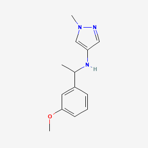 molecular formula C13H17N3O B1518248 N-[1-(3-甲氧基苯基)乙基]-1-甲基-1H-吡唑-4-胺 CAS No. 1153973-97-7