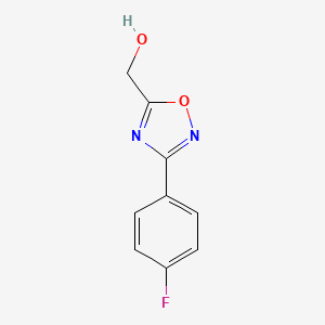 molecular formula C9H7FN2O2 B1518251 [3-(4-氟苯基)-1,2,4-噁二唑-5-基]甲醇 CAS No. 1155531-62-6