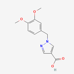 1-[(3,4-dimethoxyphenyl)methyl]-1H-pyrazole-4-carboxylic acid