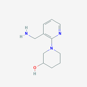 molecular formula C11H17N3O B1518255 1-[3-(Aminomethyl)pyridin-2-yl]piperidin-3-ol CAS No. 1156919-54-8