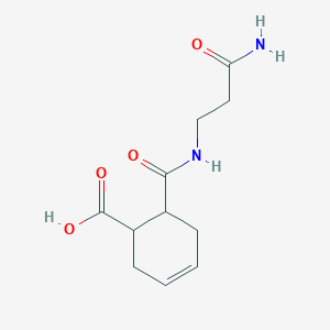 molecular formula C11H16N2O4 B1518256 6-[(2-Carbamoylethyl)carbamoyl]cyclohex-3-ene-1-carboxylic acid CAS No. 1153045-18-1