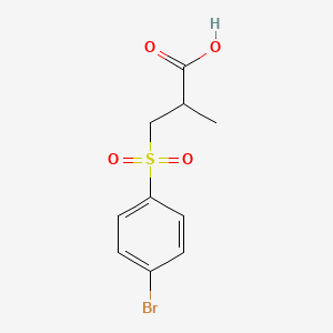 molecular formula C10H11BrO4S B1518257 3-[(4-Bromophenyl)sulfonyl]-2-methylpropanoic acid CAS No. 1017674-08-6