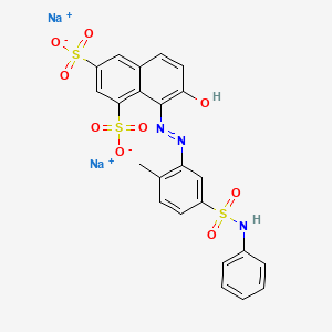 Disodium 8-((5-anilinosulphonyl-2-methylphenyl)azo)-7-hydroxynaphthalene-1,3-disulphonate