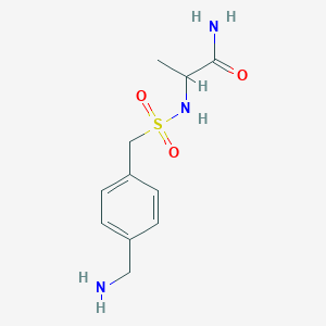 2-{[4-(Aminomethyl)phenyl]methanesulfonamido}propanamide
