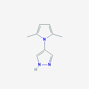 molecular formula C9H11N3 B1518271 4-(2,5-二甲基-1H-吡咯-1-基)-1H-吡唑 CAS No. 1156354-43-6