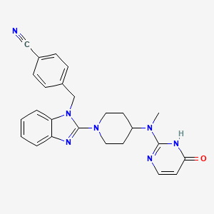 Benzonitrile, 4-((2-(4-((1,4-dihydro-4-oxo-2-pyrimidinyl)methylamino)-1-piperidinyl)-1H-benzimidazol-1-yl)methyl)-