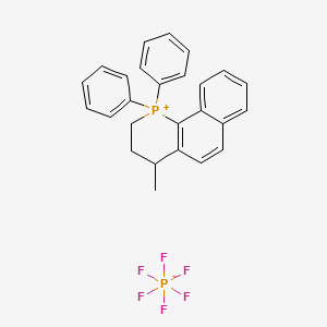 4-Methyl-1,1-diphenyl-1,2,3,4-tetrahydrobenzo(h)phosphinolinium hexafluorophosphate