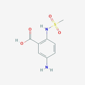 molecular formula C8H10N2O4S B1518274 5-氨基-2-甲磺酰胺基苯甲酸 CAS No. 1154379-40-4