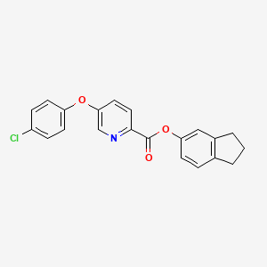 Picolinic acid, 5-(p-chlorophenoxy)-, 5-indanyl ester