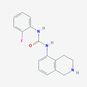 molecular formula C16H16FN3O B1518276 3-(2-Fluorophenyl)-1-(1,2,3,4-tetrahydroisoquinolin-5-yl)urea CAS No. 1157922-38-7