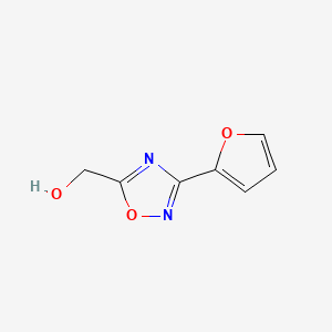 molecular formula C7H6N2O3 B1518286 [3-(Furan-2-yl)-1,2,4-oxadiazol-5-yl]methanol CAS No. 1153452-67-5