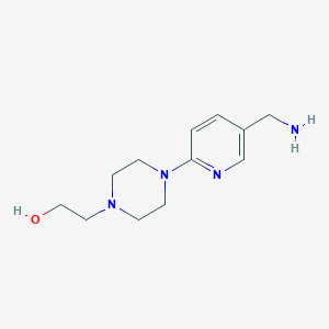 molecular formula C12H20N4O B1518287 2-{4-[5-(Aminomethyl)-2-pyridinyl]-1-piperazinyl}-1-ethanol CAS No. 1156923-43-1