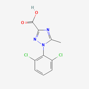 molecular formula C10H7Cl2N3O2 B1518293 1-(2,6-二氯苯基)-5-甲基-1H-1,2,4-三唑-3-羧酸 CAS No. 1154101-06-0
