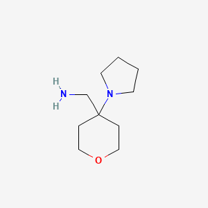molecular formula C10H20N2O B1518294 [4-(Pyrrolidin-1-yl)oxan-4-yl]methanamine CAS No. 933752-24-0