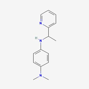 molecular formula C15H19N3 B1518296 N1,N1-dimethyl-N4-[1-(pyridin-2-yl)ethyl]benzene-1,4-diamine CAS No. 1156369-14-0