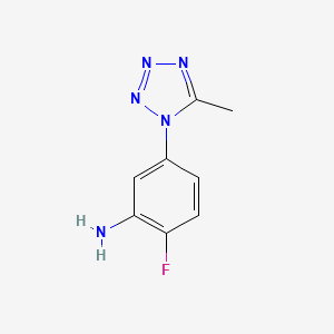 molecular formula C8H8FN5 B1518297 2-fluoro-5-(5-methyl-1H-1,2,3,4-tetrazol-1-yl)aniline CAS No. 1156374-96-7