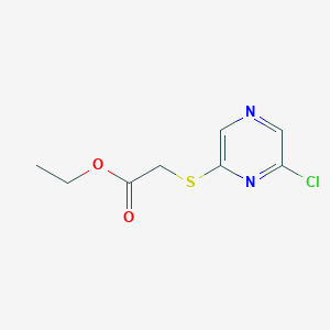 molecular formula C8H9ClN2O2S B1518299 Ethyl 2-[(6-chloropyrazin-2-yl)sulfanyl]acetate CAS No. 1156875-83-0