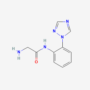 2-amino-N-[2-(1H-1,2,4-triazol-1-yl)phenyl]acetamide