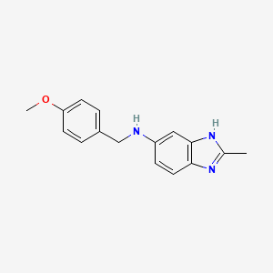 N-[(4-methoxyphenyl)methyl]-2-methyl-1H-1,3-benzodiazol-5-amine