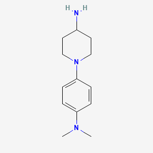 molecular formula C13H21N3 B1518303 1-[4-(Dimethylamino)phenyl]piperidin-4-amine CAS No. 1048916-76-2