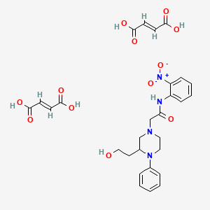 (E)-but-2-enedioic acid;2-[3-(2-hydroxyethyl)-4-phenylpiperazin-1-yl]-N-(2-nitrophenyl)acetamide