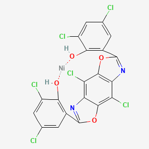 2,4-dichloro-6-[4,8-dichloro-2-(3,5-dichloro-2-hydroxyphenyl)-[1,3]oxazolo[5,4-f][1,3]benzoxazol-6-yl]phenol;nickel