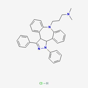 Dibenzo(b,f)pyrazolo(3,4-d)azepine-8(1H)-propanamine, 3a,12b-dihydro-N,N-dimethyl-1,3-diphenyl-, monohydrochloride