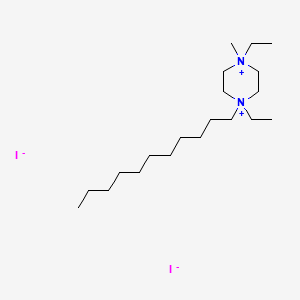 molecular formula C20H44I2N2 B15183306 1,4-Diethyl-1-methyl-4-undecylpiperazinium diiodide CAS No. 111413-62-8