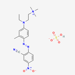 (2-((4-((2-Cyano-4-nitrophenyl)azo)-3-methylphenyl)ethylamino)ethyl)trimethylammonium hydrogen sulphate