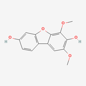 molecular formula C14H12O5 B15183345 2,4-Dimethoxy-3,7-dibenzofurandiol CAS No. 1188276-92-7