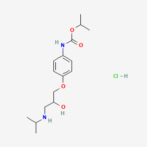 Carbamic acid, (4-(2-hydroxy-3-((1-methylethyl)amino)propoxy)phenyl)-, 1-methylethyl ester, monohydrochloride