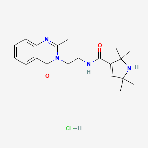 1H-Pyrrole-3-carboxamide, 2,5-dihydro-N-(2-(2-ethyl-4-oxo-3(4H)-quinazolinyl)ethyl)-2,2,5,5-tetramethyl-, monohydrochloride