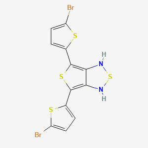 molecular formula C12H6Br2N2S4 B1518338 4,6-Bis(5-bromo-2-thienyl)thieno[3,4-c][1,2,5]thiadiazole 