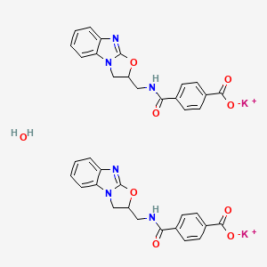 Terephthalamic acid, N-((2,3-dihydrobenzimidazo(1,2-b)oxazol-2-yl)methyl)-, potassium salt, hemihydrate