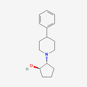 Cyclopentanol, 2-(4-phenyl-1-piperidinyl)-, trans-(+-)-