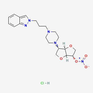 [(3S,3aR,6S,6aS)-3-[4-(3-indazol-2-ylpropyl)piperazin-1-yl]-2,3,3a,5,6,6a-hexahydrofuro[3,2-b]furan-6-yl] nitrate;hydrochloride